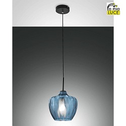 pendant luminaire GALLURA E27 IP20, azure, black