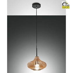 pendant luminaire BUDELLI E27 IP20, amber, black
