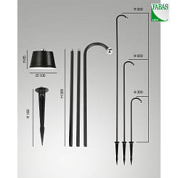 Lampe rechargeable ARMANDA IP54, noir gradable