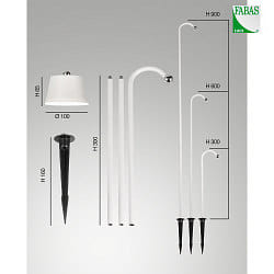 Lampe rechargeable ARMANDA IP54, blanche gradable
