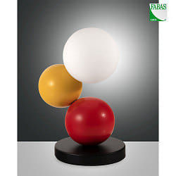Lampe de table MICKY G9 IP20, jaune, rouge, noir, blanche gradable