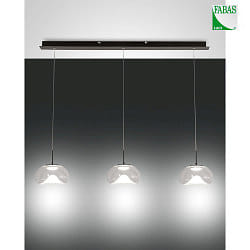 Luminaire  suspension BRENA 3 flammes, langue IP20, noir gradable