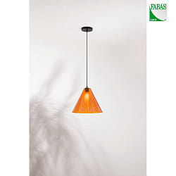 Luminaire  suspension CONE E27 IP20, noir, jaune moutarde