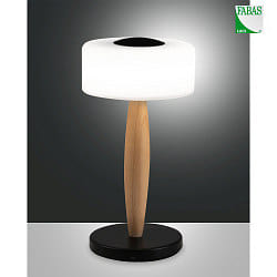 Lampe de table ELEA IP20, chne, noir gradable