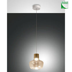 LED Pendelleuchte KINO, 1-flammig, 12W, 3000K, 1300lm, IP20, dimmbar, cognac