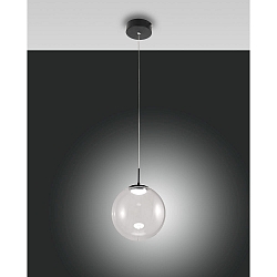 Luci a sospesione ARIEL 1-Lampadina IP20, nero dimmerabile