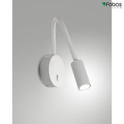 Lampada da parete FLUX con braccio flessibile IP20, nero