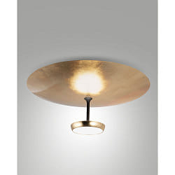 ceiling luminaire YUKO direct / indirect IP20, black, gold leaf dimmable