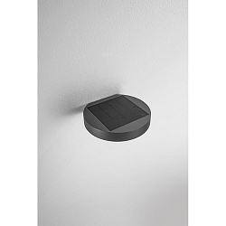 LED Solar-Wandleuchte PALMER, 2,7W, 3000K, 385lm, IK05, IP54, mit Sensor, dunkelgrau