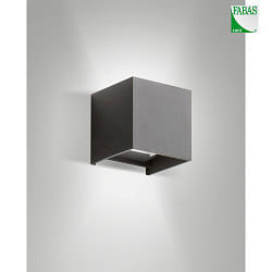 LED Auenwandleuchte CUBA, 12W, 3000K, 1448lm, IK03, IP54, dunkelgrau