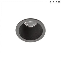 Plafonnier encastré FOX LED IP20, noir mat