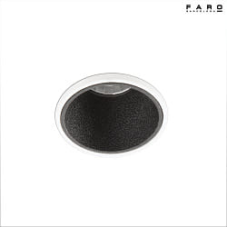 Plafonnier encastré FOX LED IP20, noir mat