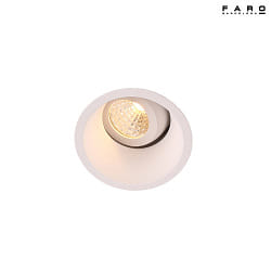 Plafonnier encastré FOX LED IP20, blanc mat