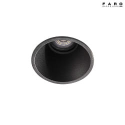 Plafonnier encastré FRESH GU10 IP65, noir mat
