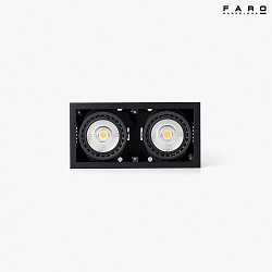 Apparecchio da incasso a soffitto MINI COLIN-2 2-Lampadine LED IP23, nero