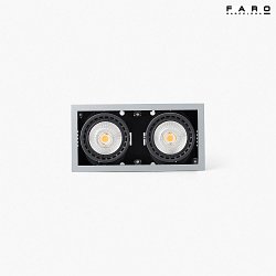 Apparecchio da incasso a soffitto MINI COLIN-2 2-Lampadine LED IP23, grigio