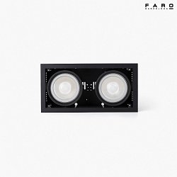 Apparecchio da incasso a soffitto COLIN-2 2-Lampadine G53 IP23, nero