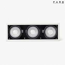 Apparecchio da incasso a soffitto COLIN-3 3-Lampadine G53 IP23, bianco