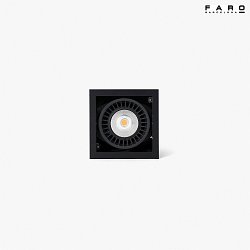Apparecchio da incasso a soffitto COLIN-1 LED IP23, nero