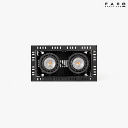 LED Deckeneinbauleuchte NANO COLIN-2 56, 24W, 3000K, IP23, ohne Rahmen, schwarz