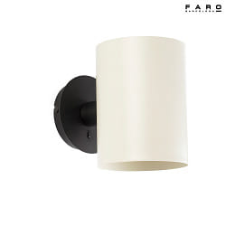 wall luminaire GUADALUPE E27 IP20, beige, black matt 