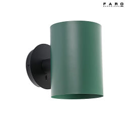wall luminaire GUADALUPE E27 IP20, green, black matt 