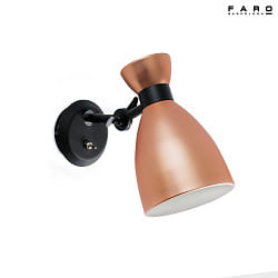 Luminaire mural RETRO E14 IP20, cuivre, mat 