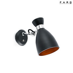 Luminaire mural RETRO E14 IP20, cuivre, noir mat 