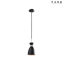 Luminaire  suspension RETRO E14 IP20, cuivre, noir mat 