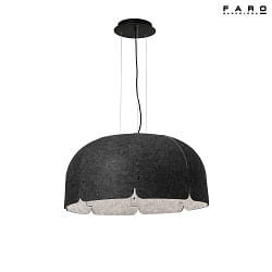 pendant luminaire MUTE LED IP20, black matt dimmable
