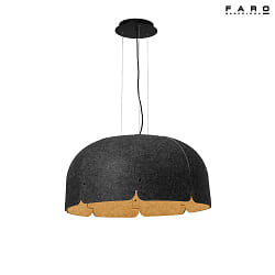pendant luminaire MUTE LED IP20, black matt dimmable