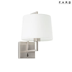 wall luminaire FRAME E27 IP20, nickel matt, white 