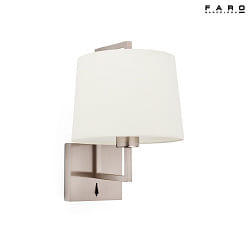 wall luminaire FRAME E27 IP20, beige, nickel matt 
