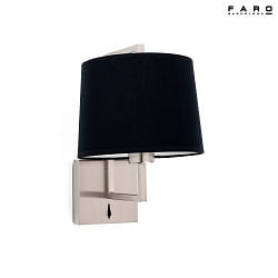 wall luminaire FRAME E27 IP20, nickel matt, black 