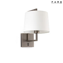 wall luminaire FRAME E27 IP20, white, antique gold 