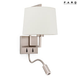 wall luminaire FRAME E27 IP20, beige, nickel matt 