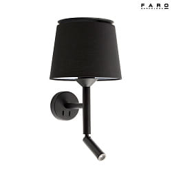 Luminaire mural SAVOY E27 IP20, noir 