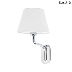 wall luminaire ETERNA E27 IP20, chrome, white 