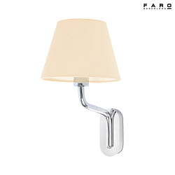 wall luminaire ETERNA E27 IP20, beige, chrome 