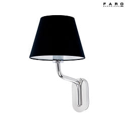 wall luminaire ETERNA E27 IP20, chrome, black 