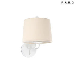 wall luminaire MONTREAL E27 IP20, beige, white matt 