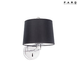 wall luminaire MONTREAL E27 IP20, chrome, black 