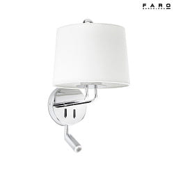 wall luminaire MONTREAL E27 IP20, chrome, white 
