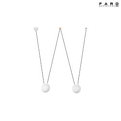 Luci a sospesione MINE PC SPACE 2-Lampadine E27 IP20, bianco opaco 