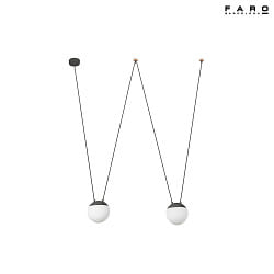 Luci a sospesione MINE PC SPACE 2-Lampadine E27 IP20, grigio scuro 