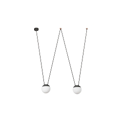 pendant luminaire MINE PC SPACE 2 flames E27 IP20, dark grey 