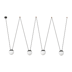 pendant luminaire MINE 4 flames E27 IP20, dark grey 