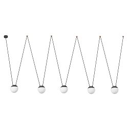 pendant luminaire MINE 5 flames E27 IP20, dark grey 