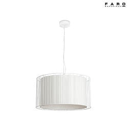 pendant luminaire LINDA E27 IP20, beige, white matt 