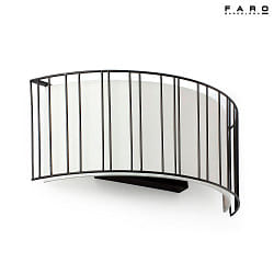 wall luminaire LINDA 2 flames E27 IP20, beige, black matt 